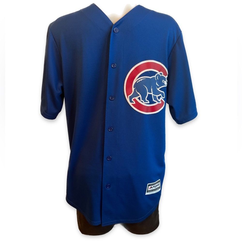 Majestic Chicago Cubs Kris Bryant #17 Majestic Stitched Blue Jersey Size Medium